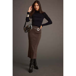 12th Tribe Tusk Mocha Sweater Midi Skirt Size SS
